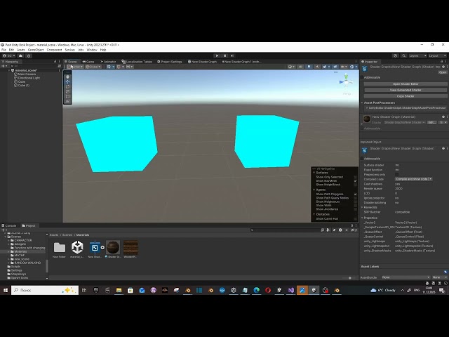 Unity 3D C# Tutorial - How to make material instance through Shader graph