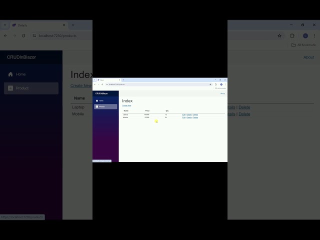 Blazor CRUD Operation with SQL Server in .NET 8.0 | Fast & Simple Demo! 🔥 #shorts