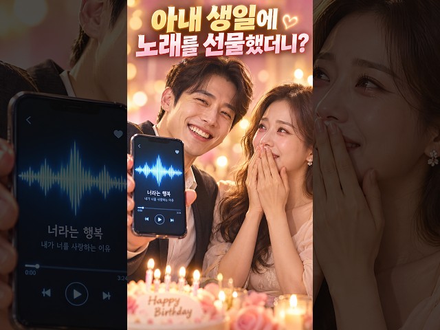 아내 생일에 AI가 만들어준 노래, 들어보세요 #shorts