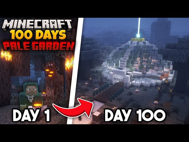 I Survived 100 DAYS In Minecraft's PALE GARDEN...