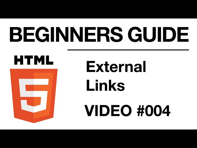 HMTL Tutorial 5 - Linking Elements to External Website