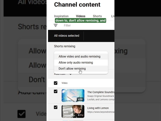 Quickly change permissions to prevent AI remixes of your content ✅