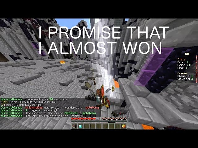 I PROMISE I ALMOST WON | Minecraft Survival Games