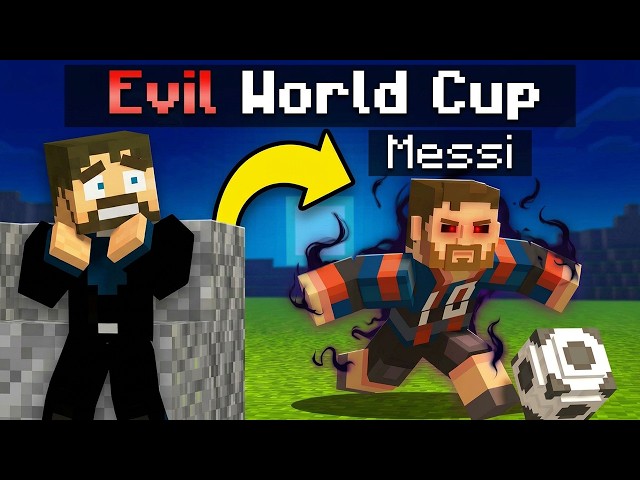 Transforming into Evil Messi in Minecraft