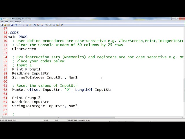 User-Defined I/O in Win32 Assembly Language