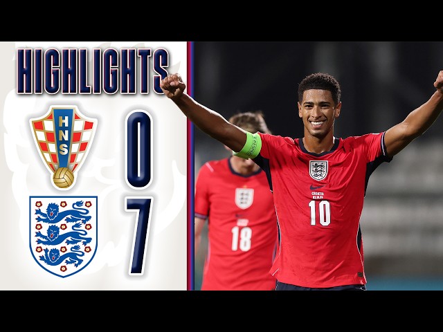SEVEN! 🤯 Kane & Saka both scoring a brace | Croatia 0-7 England | UEFA Nations League Highlights