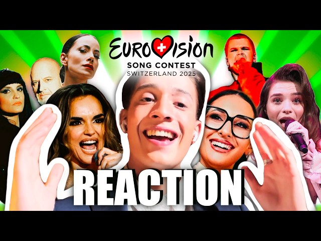 KYLE ALESSANDRO (MGP 2025 🇳🇴) REACTS to EUROVISION 2025 PARTICIPANTS!! 🇬🇷🇧🇪🇱🇺🇪🇸🇦🇱