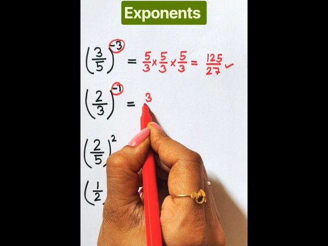 Exponents hacks 🤯✍️! Exponents solution step-by-step and easy way😎! #maths #viral #ytshorts #shorts