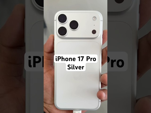 iPhone 17 Pro Silver🤍First Look 👀 First iPhone 17 Pro #Unboxing #iPhone17Pro Silver iPhone🔥#iOS26