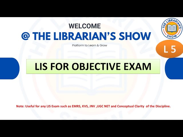 Library Science For Objective Exam (L5)