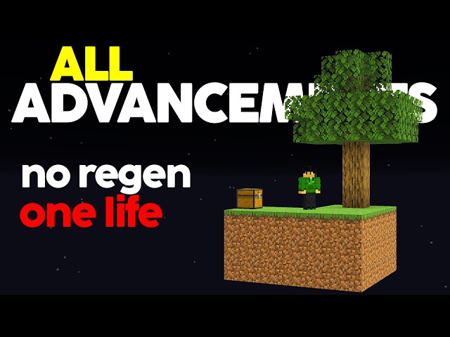 Can You Collect EVERY Minecraft Advancement in Vanilla Skyblock?