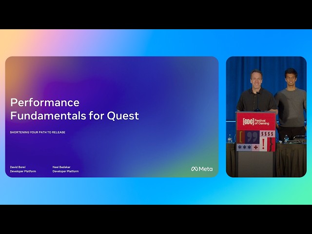 VR Performance Fundamentals for Quest 3/3S