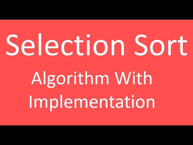 Selection Sort Algorithm || Code in C# || Sortings