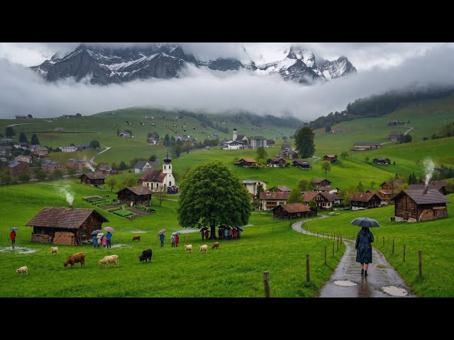 This Swiss Village Looks Unreal in the Rain 🇨🇭 | Appenzell Switzerland 4K