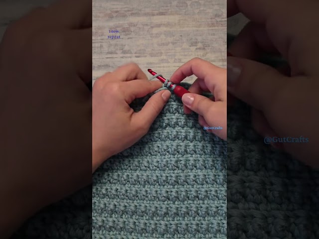 Ex HDC St Bubble Rib 1 Row Repeat Crochet Pattern | Crochet Blanket  #crochettutorial #easycrochet