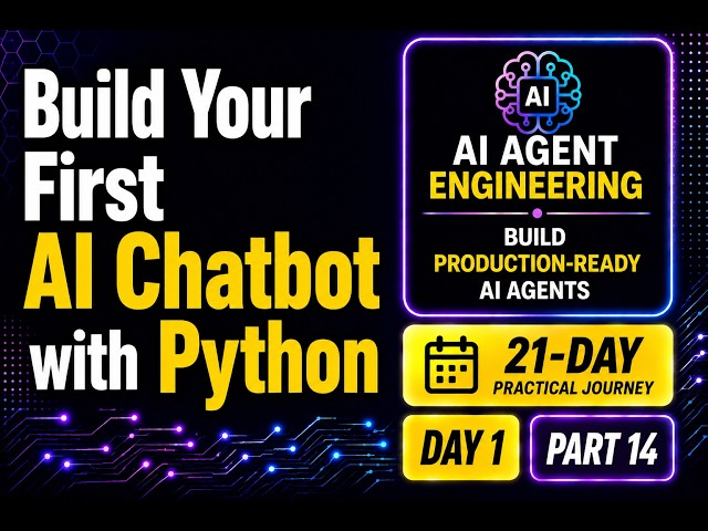 Day 1 – Part 14 (Practical 3): Build Your First AI Chatbot with Python