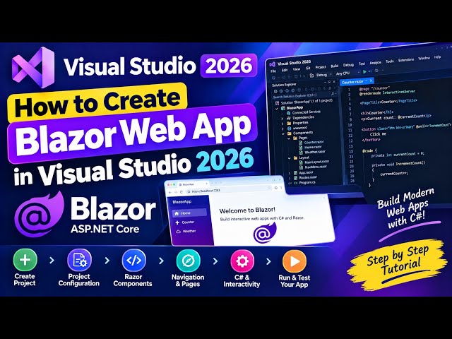 How to Create a Blazor Web App in Visual Studio 2026