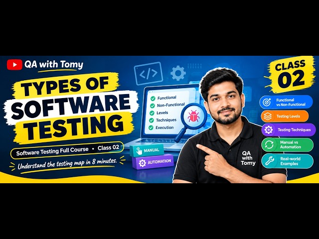 Types of Software Testing Explained | Functional, Non-Functional & More | Class 02
