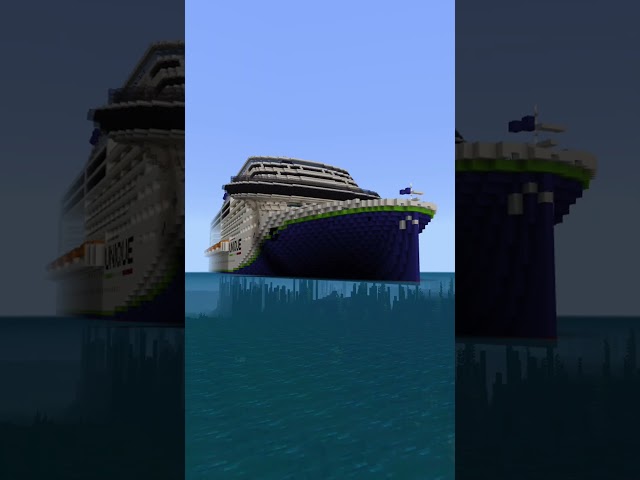 Minecraft Ships Day VS Night #shorts #minecraft #cruise #ship #relatable