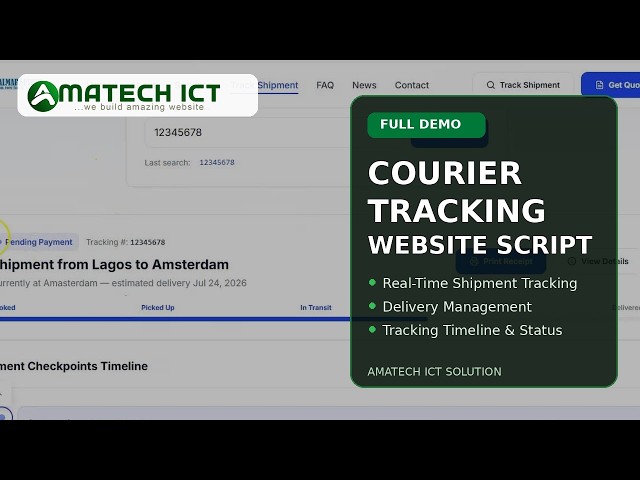 Courier Tracking Website Script – Real-Time Shipment Tracking