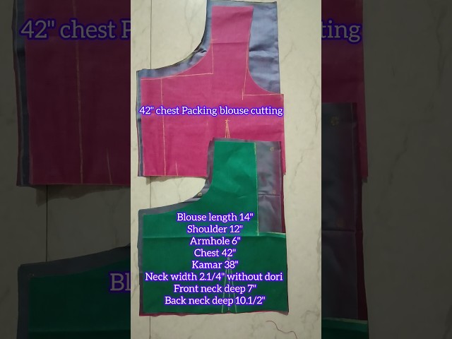 42"chest Packing blouse cutting #shorts #blousecutting #sewing #tailoring #youtubeshorts