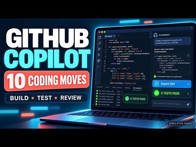 GitHub Copilot: 10 Coding Moves to Build, Test & Review