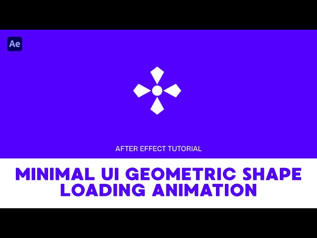 Simple UI Loading Animation Geometric Shape Move Rotate Loop - After Effect Tutorial
