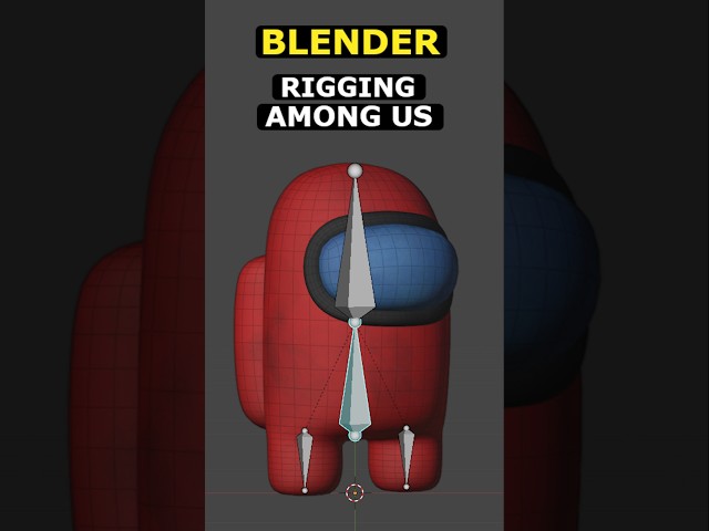 Rigging Among Us Blender - EASY #blender #3d #amongus #tutorial #blender3d