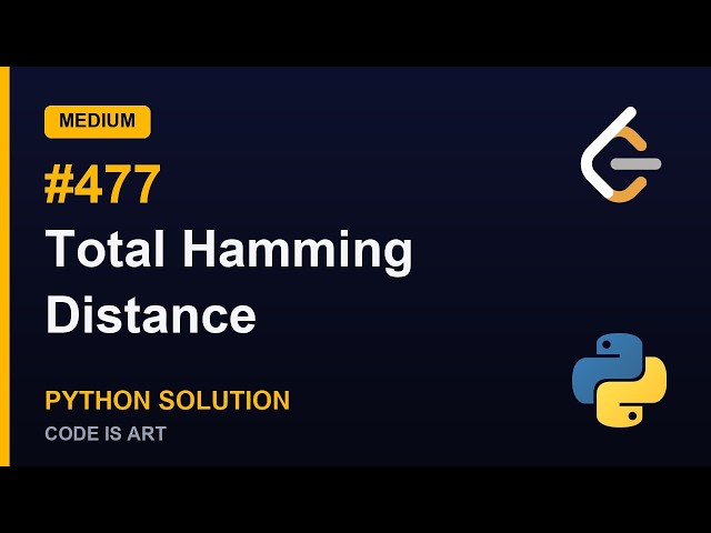 Total Hamming Distance - LeetCode 477 | Python Solution Explained (Medium)