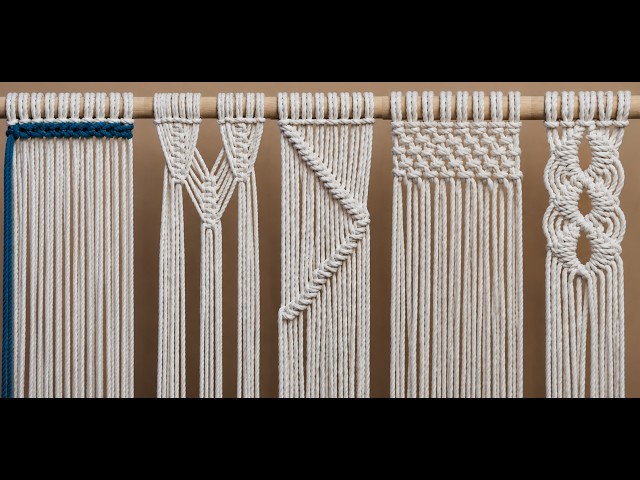 5 Macramé Patterns | Easy Tutorial for Beginners