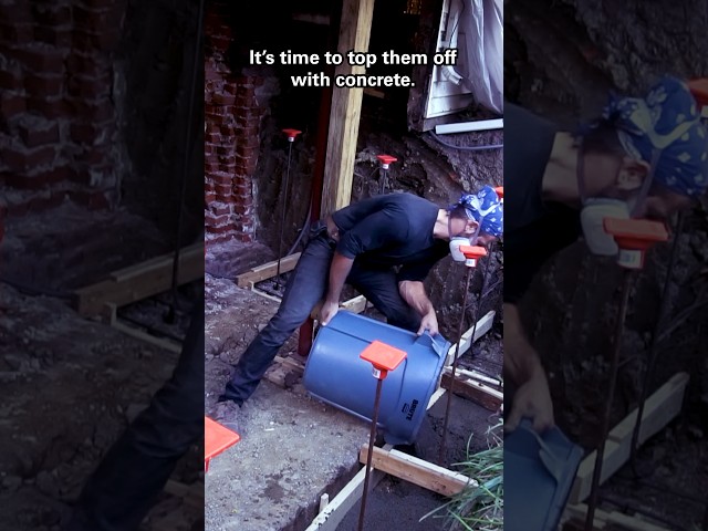 Replacing home foundation: pouring a footing