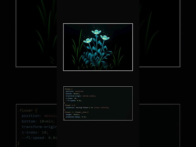 Create Vibrant Flower Animation using HTML, CSS and JavaScript