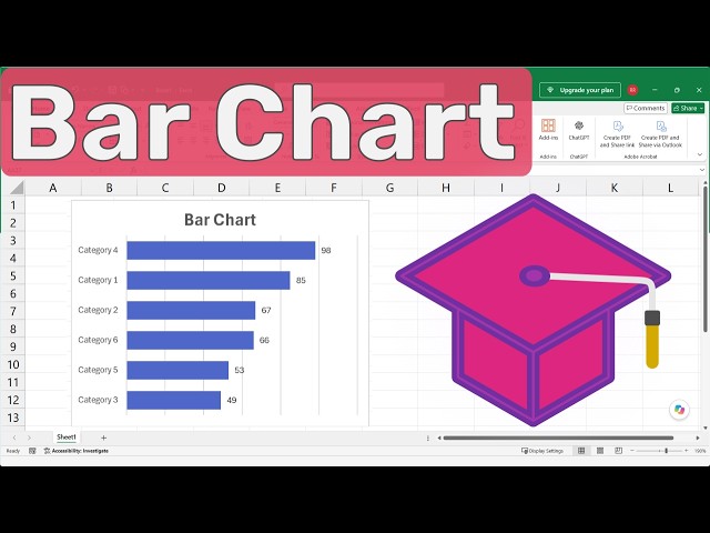 How to create a Bar chart in Excel