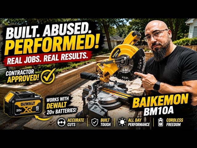 Contractor Tested! BAIKEMON BM10A 20V Miter Saw | DEWALT Battery Compatible
