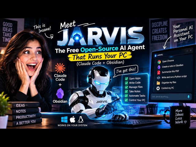 Meet Jarvis: The Free Open-Source AI Agent That Runs Your PC (Claude Code + Obsidian)