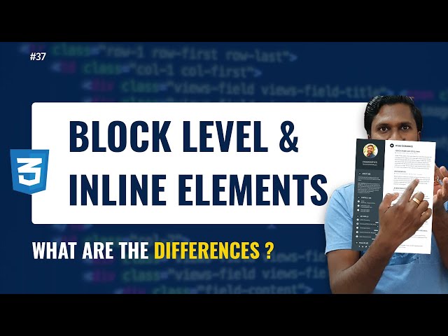 Part 17 | Block Level and Inline Elements |  CSS Tutorial For Beginners | Web Diary