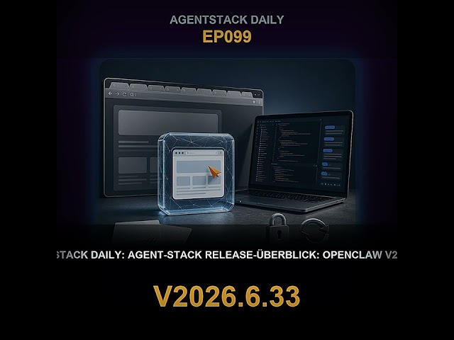 Folge 99: AgentStack Daily: Agent-Stack Release-Überblick: OpenClaw v2026.6.34, v2026.6.33 | Agen...