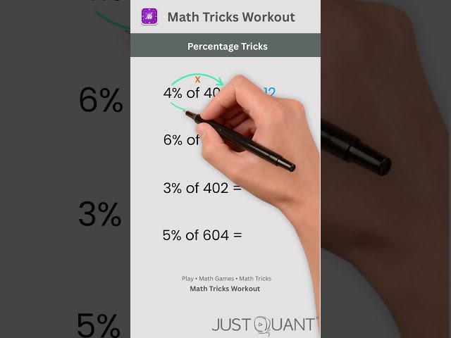 Math Tricks - Percentage Tricks - Zero in the Middle trick -