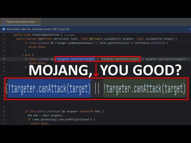 View Unobfuscated bUgS and Code | Minecraft 26.1 Snapshot 1