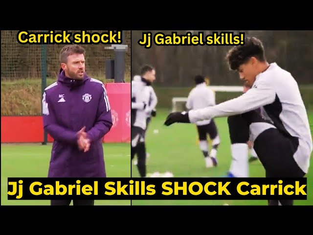Carrick DID THIS to 15-Year-Old JJ Gabriel in First team training today ahead of Tottenham Clash