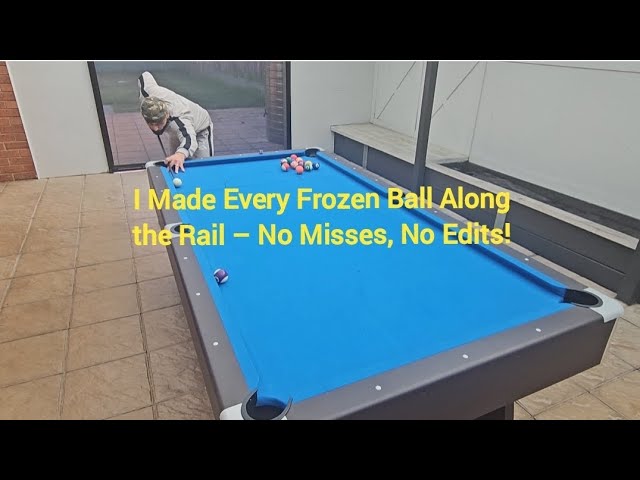 I Made Every Frozen Ball Along the Rail – No Misses, No Edits! #8ballpool #poolshots #billiard