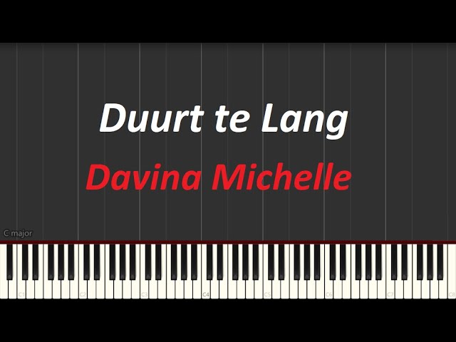Duurt te lang Davina Michelle EASY Piano Tutorial (Synthesia)