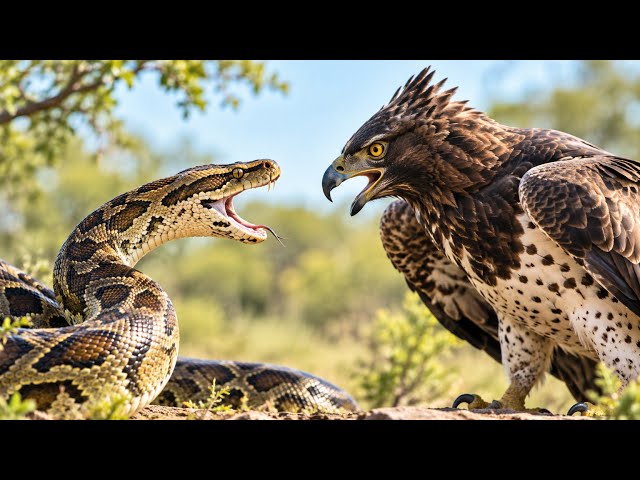 The Python Invaded Her Nest… Then the Mother Eagle Fought Back | Nature Documentary