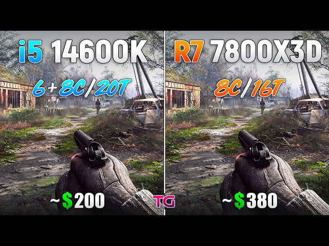 Core i5 14600K vs Ryzen 7 7800X3D - Test in 10 Games | RTX 5090