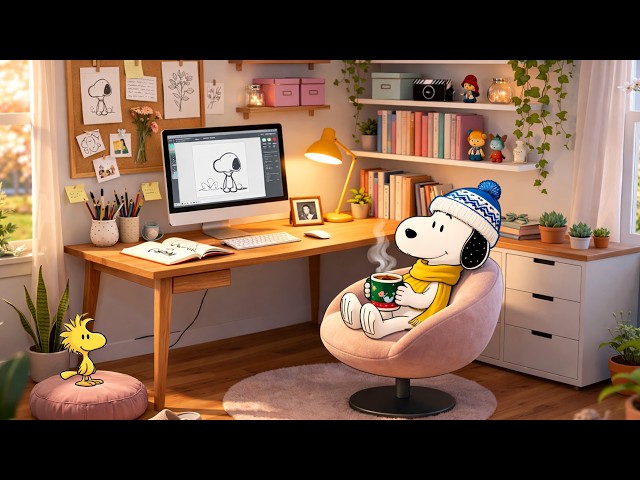 Chill Time with Snoopy 🌸 Jazz for Relax & Focus Vibes