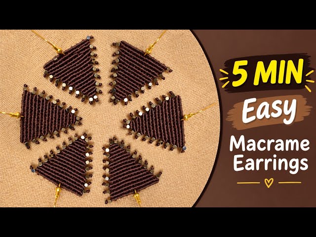 DIY Macrame Earrings Tutorial | Easy 5-Minute Earrings