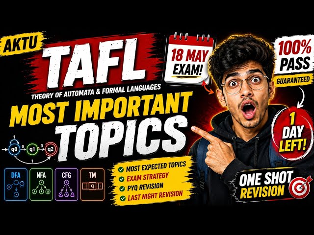 TAFL Last Night Revision | Kal Exam ? | AKTU |