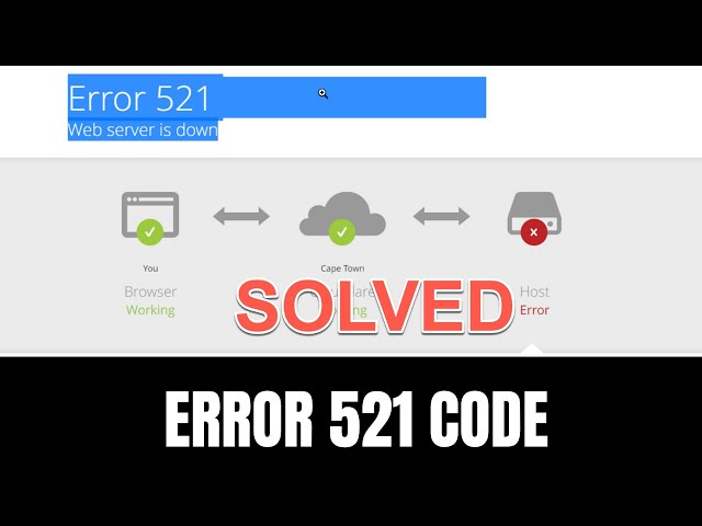 How to Fix Error Code 521 – Web Server Is Down
