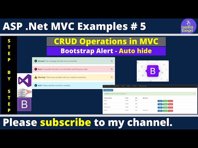 💡 Auto-Hide Bootstrap Alert in ASP.NET MVC | Show Success Message After Data Submission