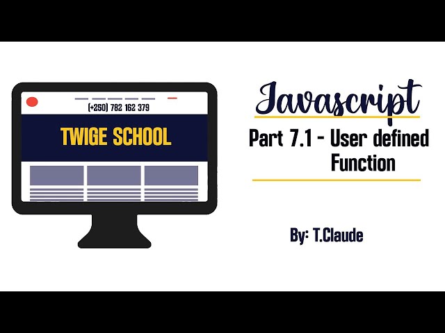 Part 7 1 Javascript user defined functions